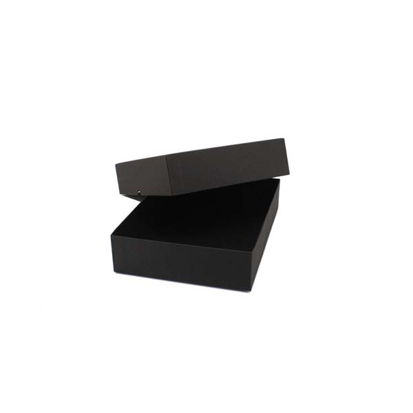 partij barst fonds Bestel uw Luxe doos met los deksel: 12,5x12,5x4,5 cm in het zwart